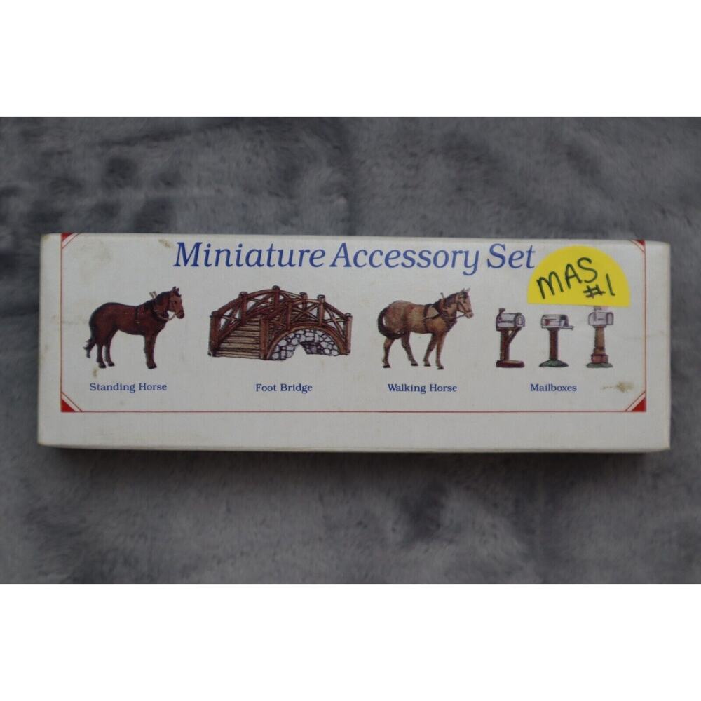 Miniature Accessory Standing Horse Foot Bridge Walking Horse Mailboxes Village